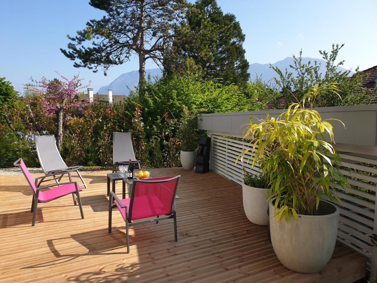 L'Appartement Jardin Avec Vue Montagnes Sévrier Exterior foto