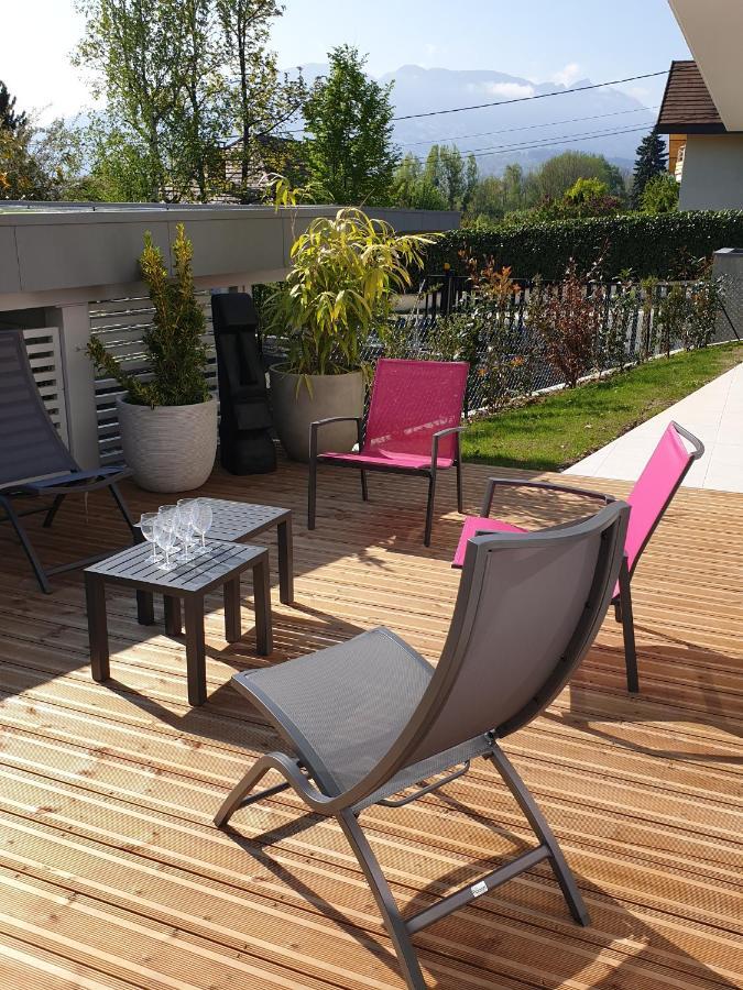 L'Appartement Jardin Avec Vue Montagnes Sévrier Exterior foto